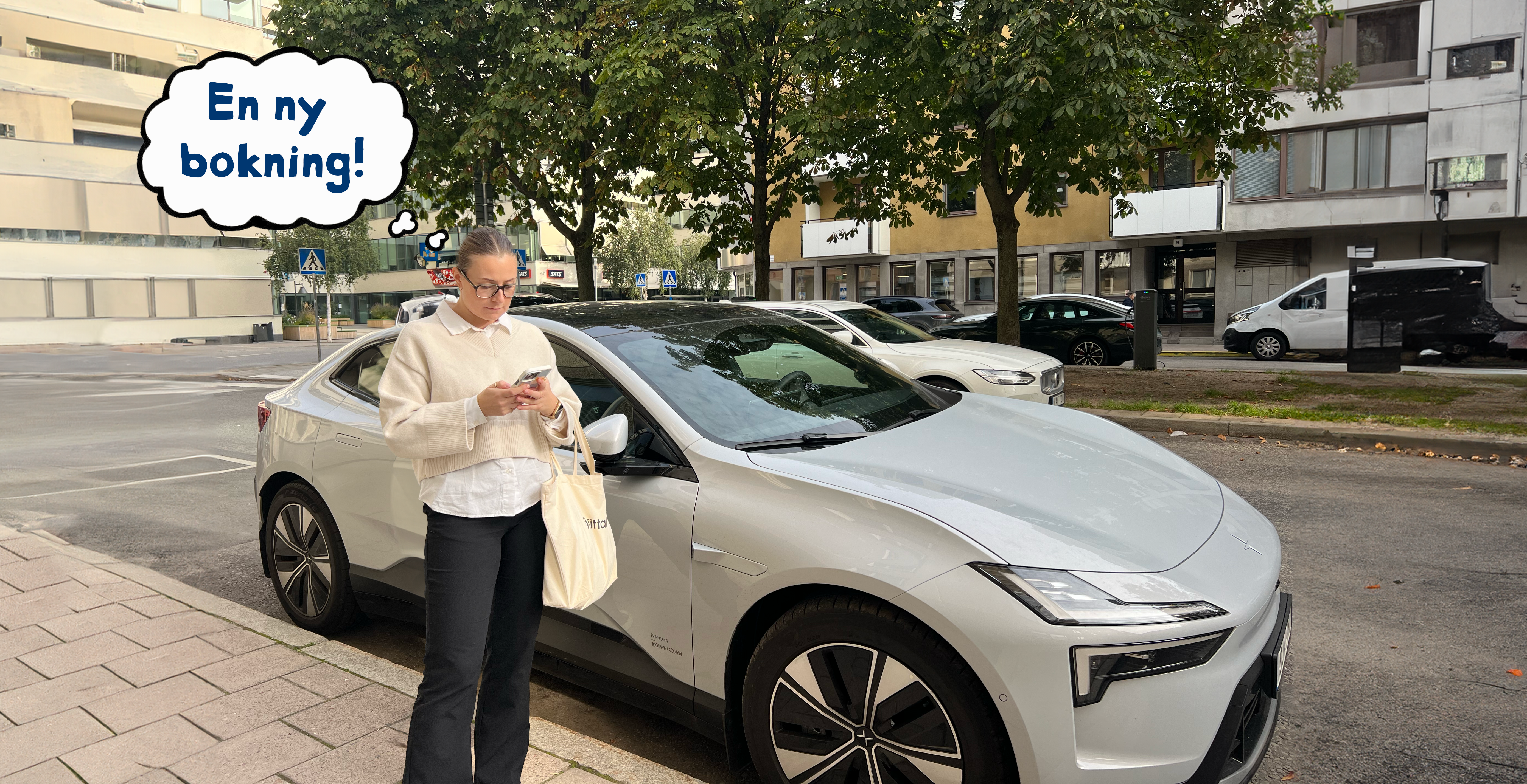 Emilia finansierar sin leasingbil genom uthyrning