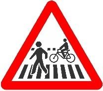 Señal P-20c: paso de peatones y ciclistas adosado o compartido